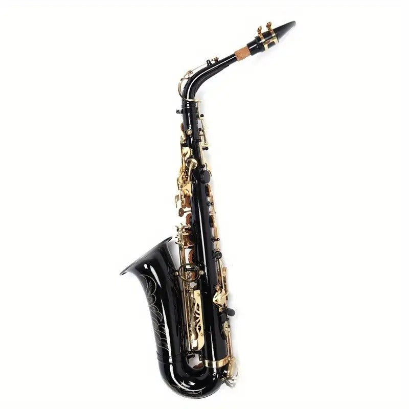 [Brass Alto Sax] Be Brass Alto Saxophone Black | Sax W/ Other Accessories Carving Flower Pattern