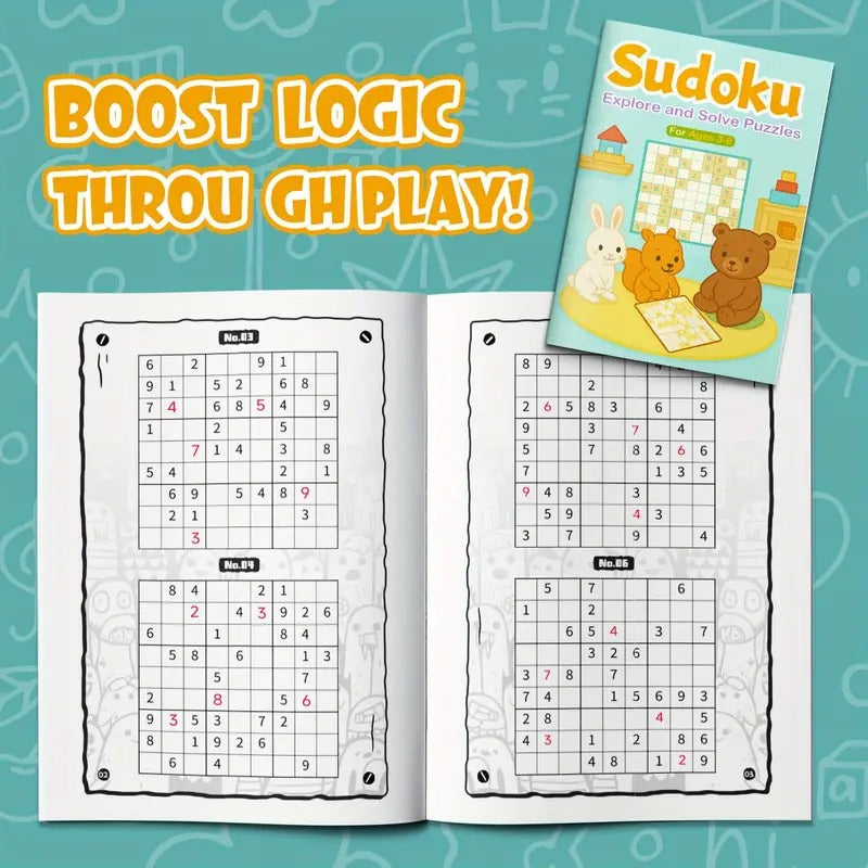 Kids Sudoku Activity Book for Ages 3-6 - Fun and Educational Logic Puzzles to Build Early Math Skills and Focus