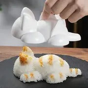 1pc Cute Cat Shaped Sushi Mold - Japanese Rice Ball Maker with Easy-Grip design, Durable Plastic Kitchen Tool for Homemade sushi, Bento Lunch Boxes, Parties, Picnics - Perfect for Cat Lovers & Japanese Food