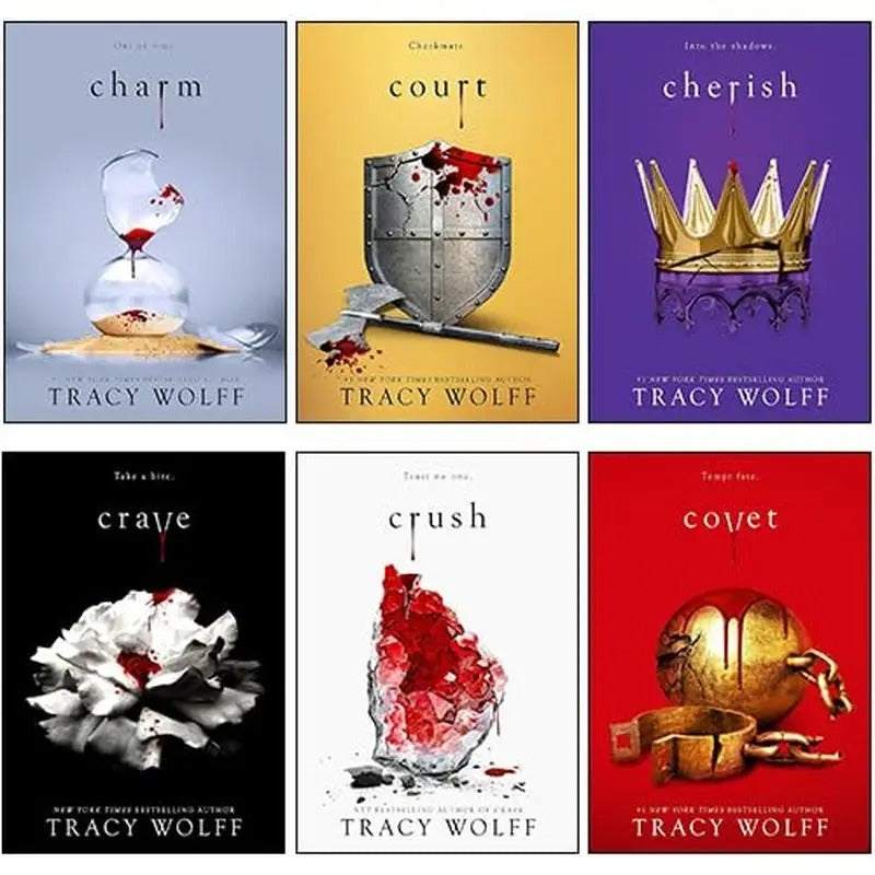 Crave Series Collection 6 Books Set By Tracy Wolff (Crave, Crush, Covet, Court, Charm & Cherish)