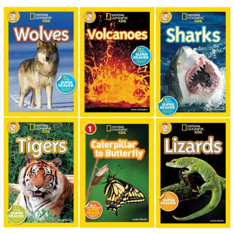 National Geographic Kids Readers 6 Book Set (National Geographic Kids Readers, Levels : 1 & 2) by Anne Schreiber (2012-08-01)