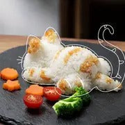1pc Cute Cat Shaped Sushi Mold - Japanese Rice Ball Maker with Easy-Grip design, Durable Plastic Kitchen Tool for Homemade sushi, Bento Lunch Boxes, Parties, Picnics - Perfect for Cat Lovers & Japanese Food