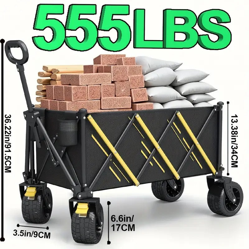 Heavy-duty Foldable Building Material Mover, Labor-saving And Convenient, Equipped With All-terrain Wide Wheels, Load-bearing 550lbs, Convenient For Moving Electrical Appliances And Heavy Objects,