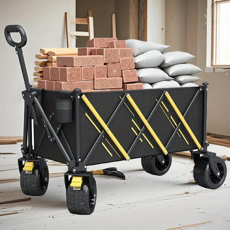 Heavy-duty Foldable Building Material Mover, Labor-saving And Convenient, Equipped With All-terrain Wide Wheels, Load-bearing 550lbs, Convenient For Moving Electrical Appliances And Heavy Objects,