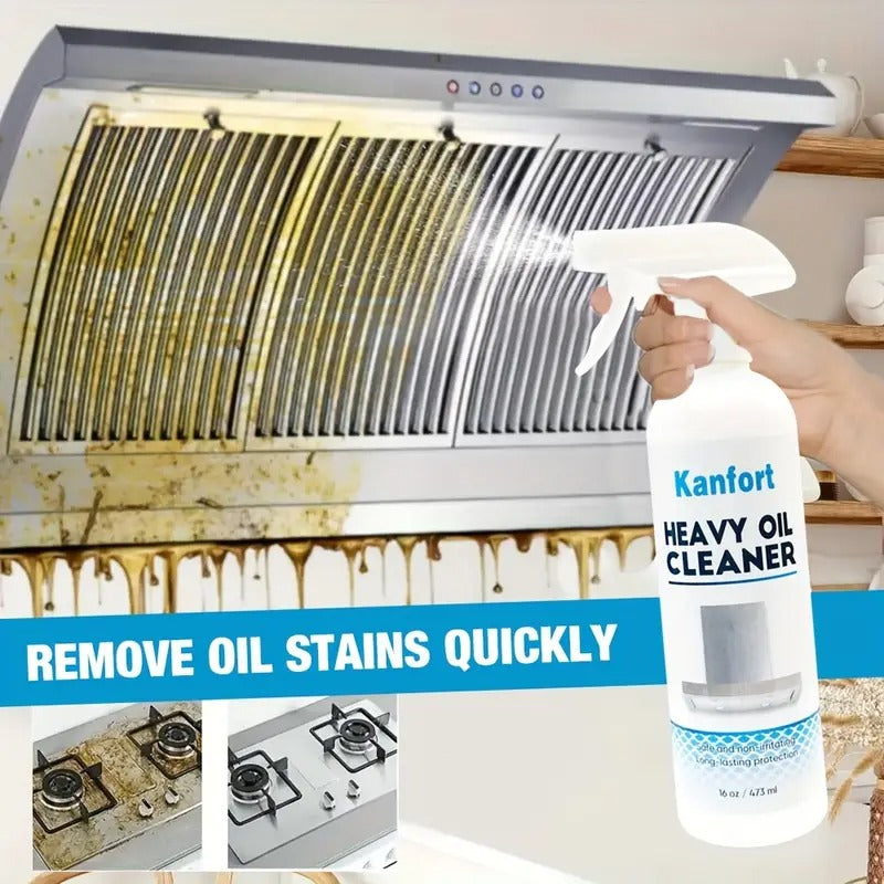 1pc KANFORT Heavy Duty All-Purpose Cleaner Spray - Quick Oil Stain Removal, Low-Odor Formula for Stove, Oven, Grout & Kitchen Surfaces - Non-Irritating, Scent-Free Degreaser, Ideal for Daily & Tough Cleaning